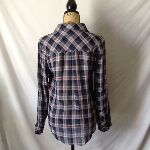 NWT Ash & Ember Women’s Plaid Button Down Shirt - Picture 8 of 8